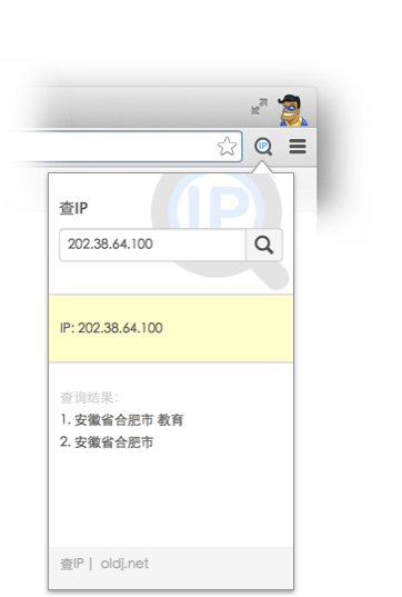 Search by popup window
